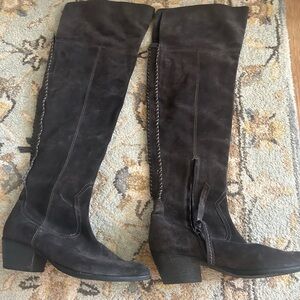 Dolce Vita Charcoal Suede Over the Knee Boots